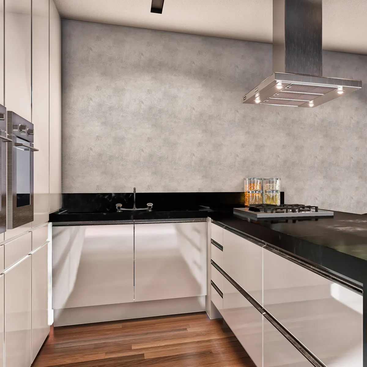 Autocolant PVC Decorativ - Beton Gri Brut, Autoadeziv, Efect 3D, 50x300 cm [3]