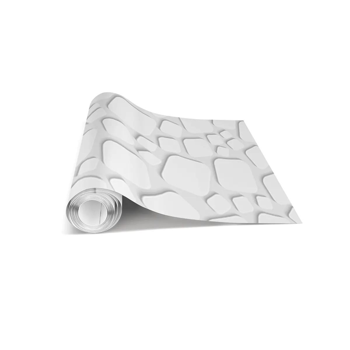 Autocolant PVC Decorativ Cub Alb - Efect 3D - Autoadeziv - 50x300 cm [3]