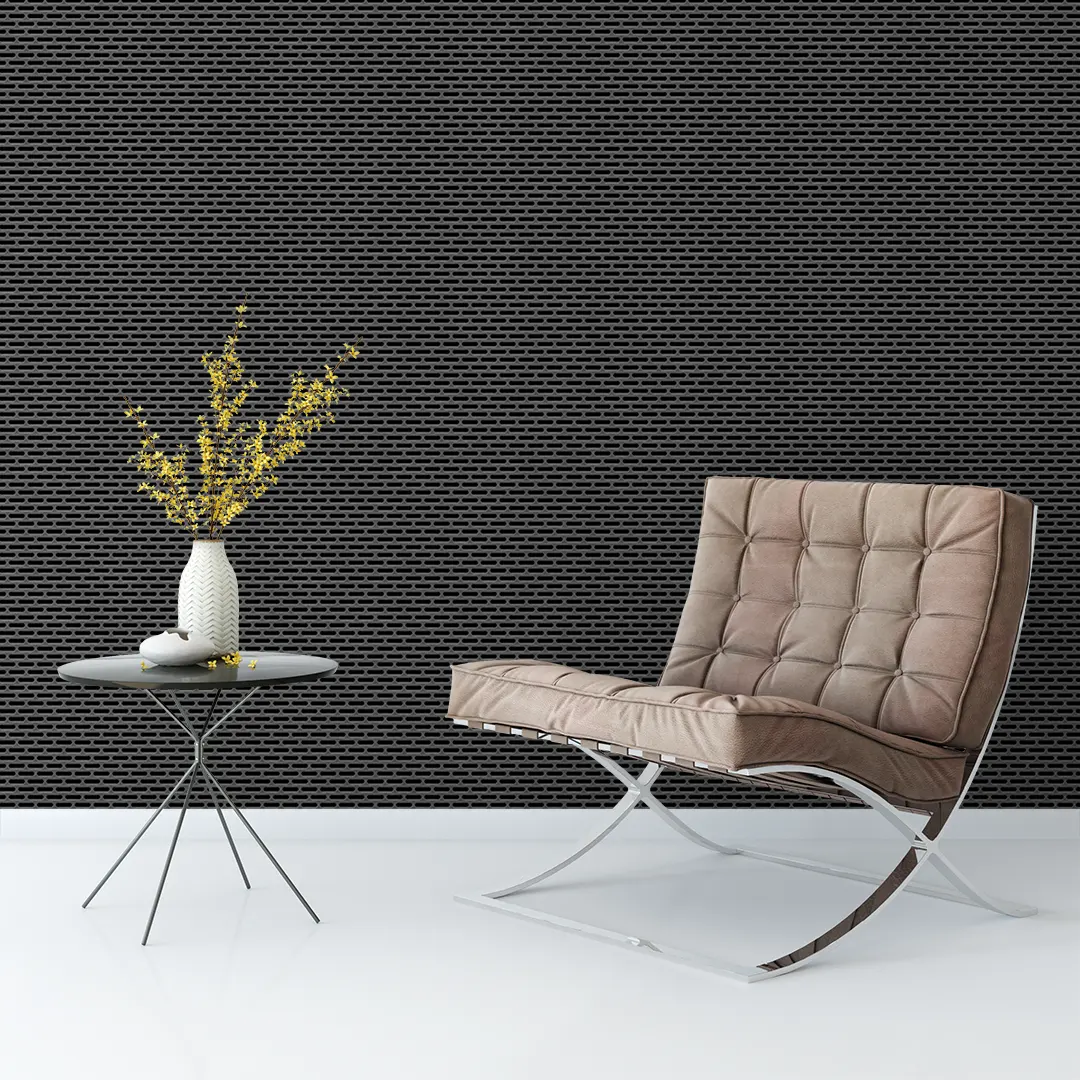 Autocolant PVC Decorativ - Cărămidă Neagră, Autoadeziv, Efect 3D, 50x300 cm [4]