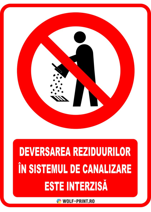 Indicator Deversarea reziduurilor in sistemul de canalizare este interzisa [1]