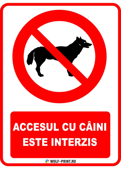 Indicator Accesul cu caini este interzis [1]