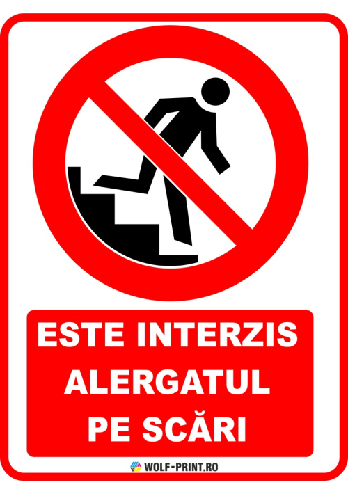 Indicator Interzis alergatul pe scari [1]