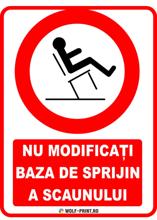 Indicator Nu modificati baza de sprijin a scaunului [1]