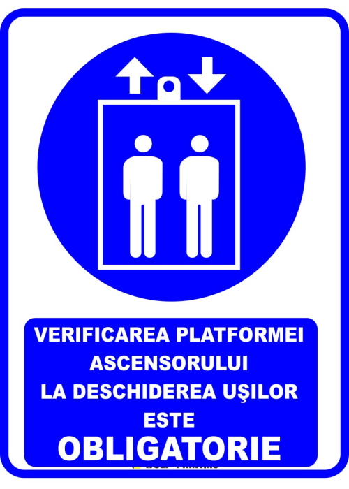 Indicator Verificarea platformei ascensorului la deschiderea usilor este obligatorie [1]