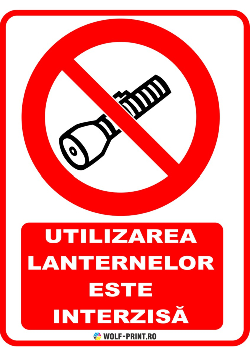 Indicator Utilizarea lanternelor este interzisa [1]