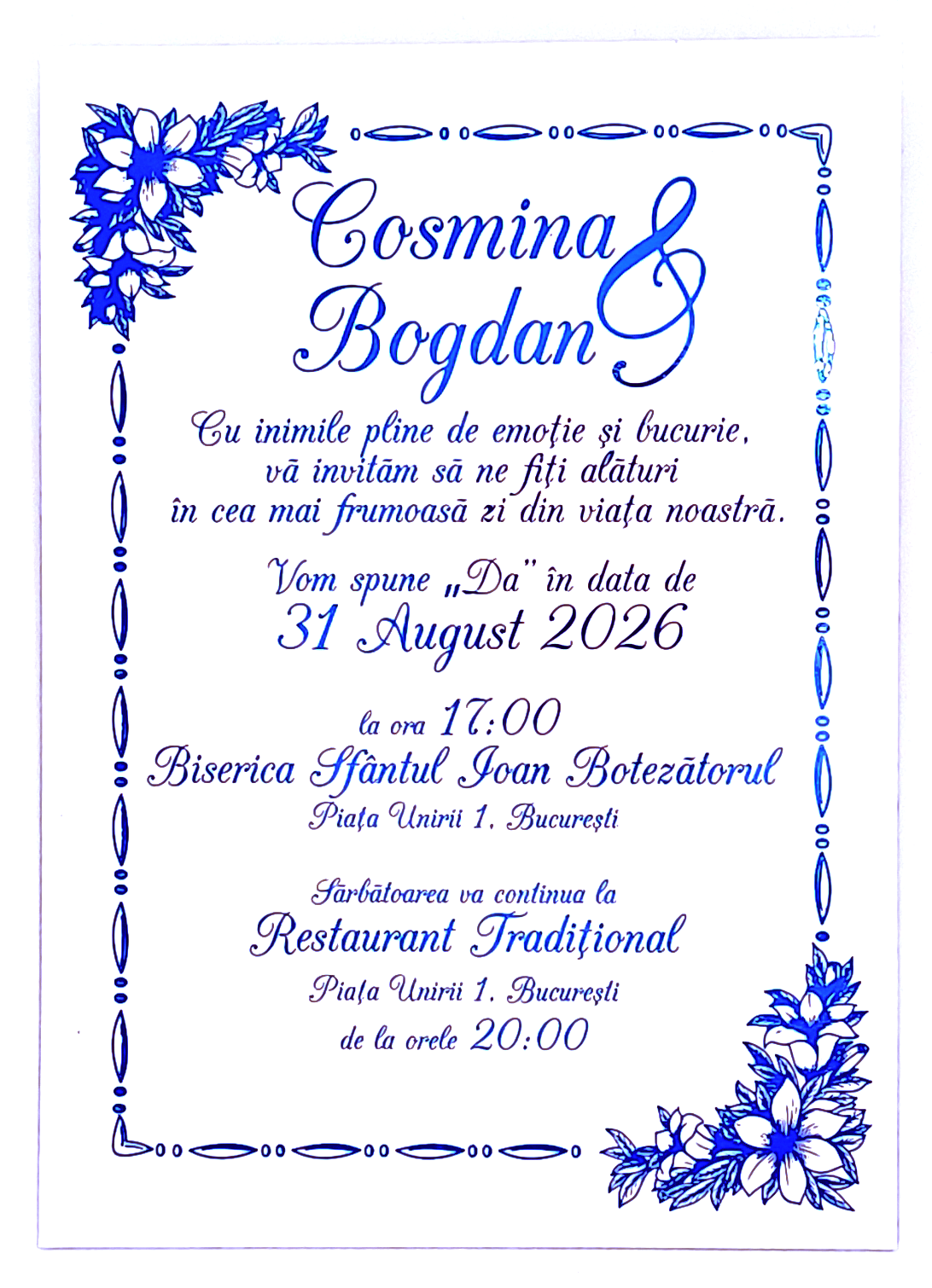 Invitatie Nunta Model 1 [5]