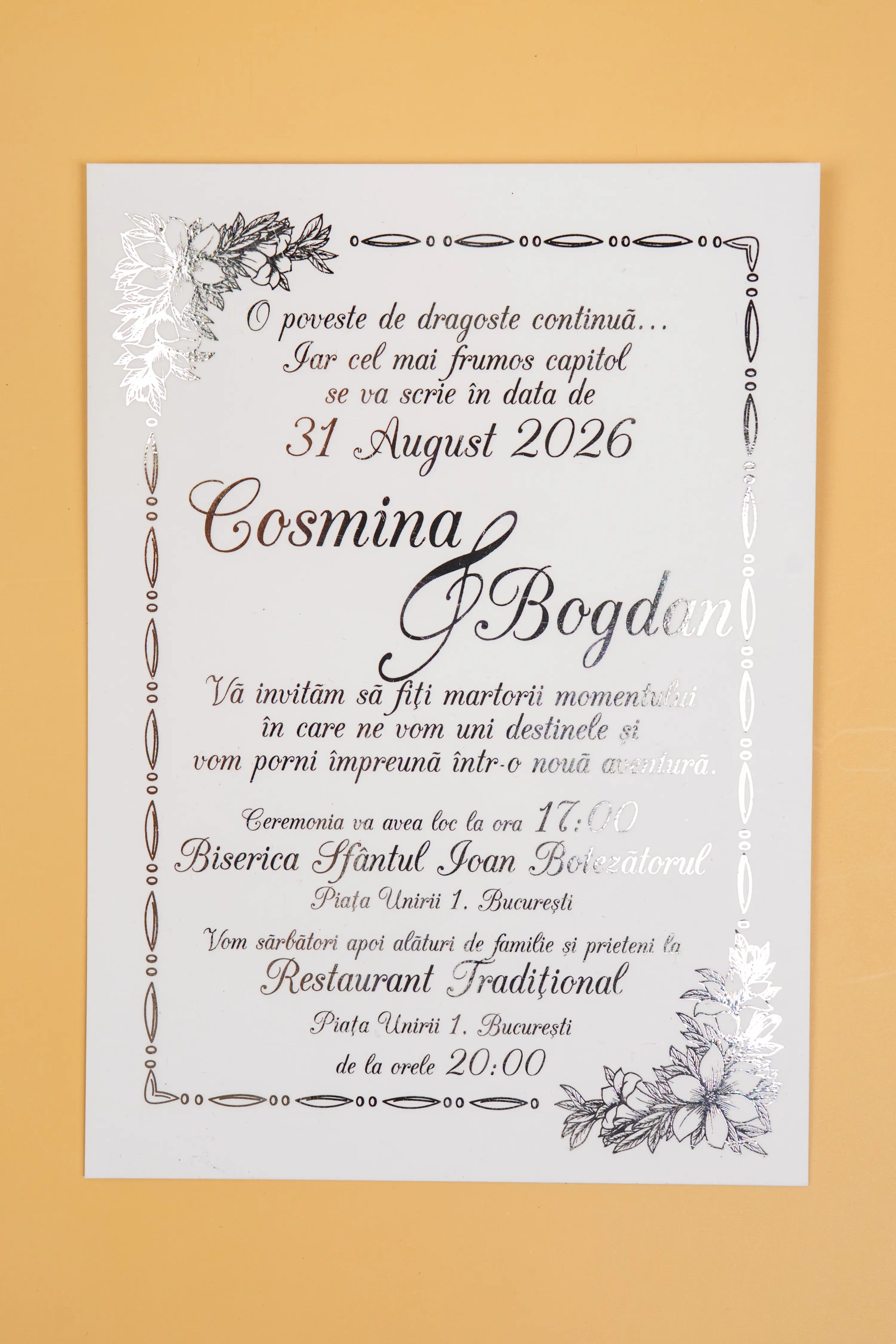 Invitatie Nunta Model 2 scris auriu, argintiu, rosu, verde, albastru [3]