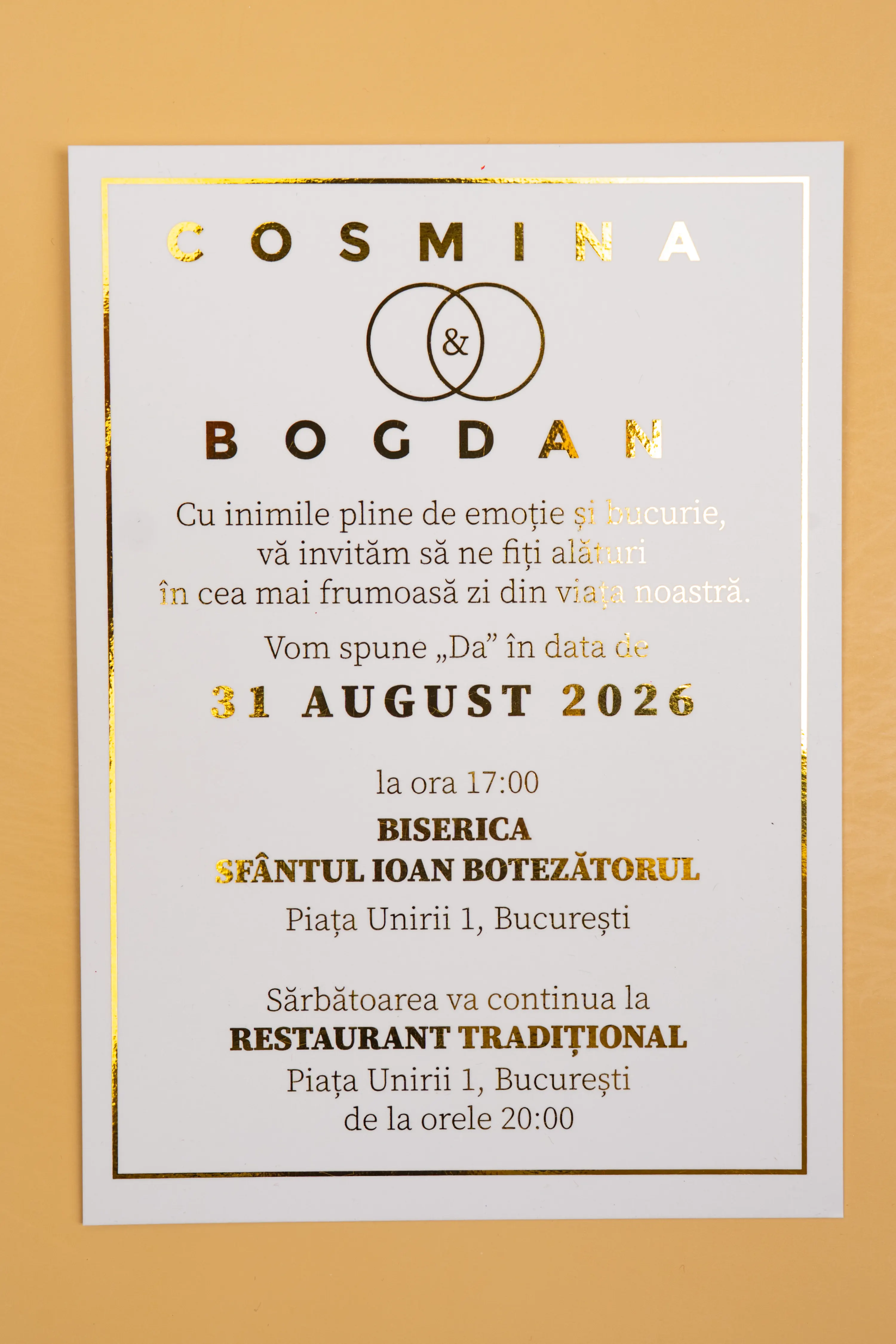 Invitatie Nunta Model 17 scris auriu, argintiu, rosu, verde, albastru [2]