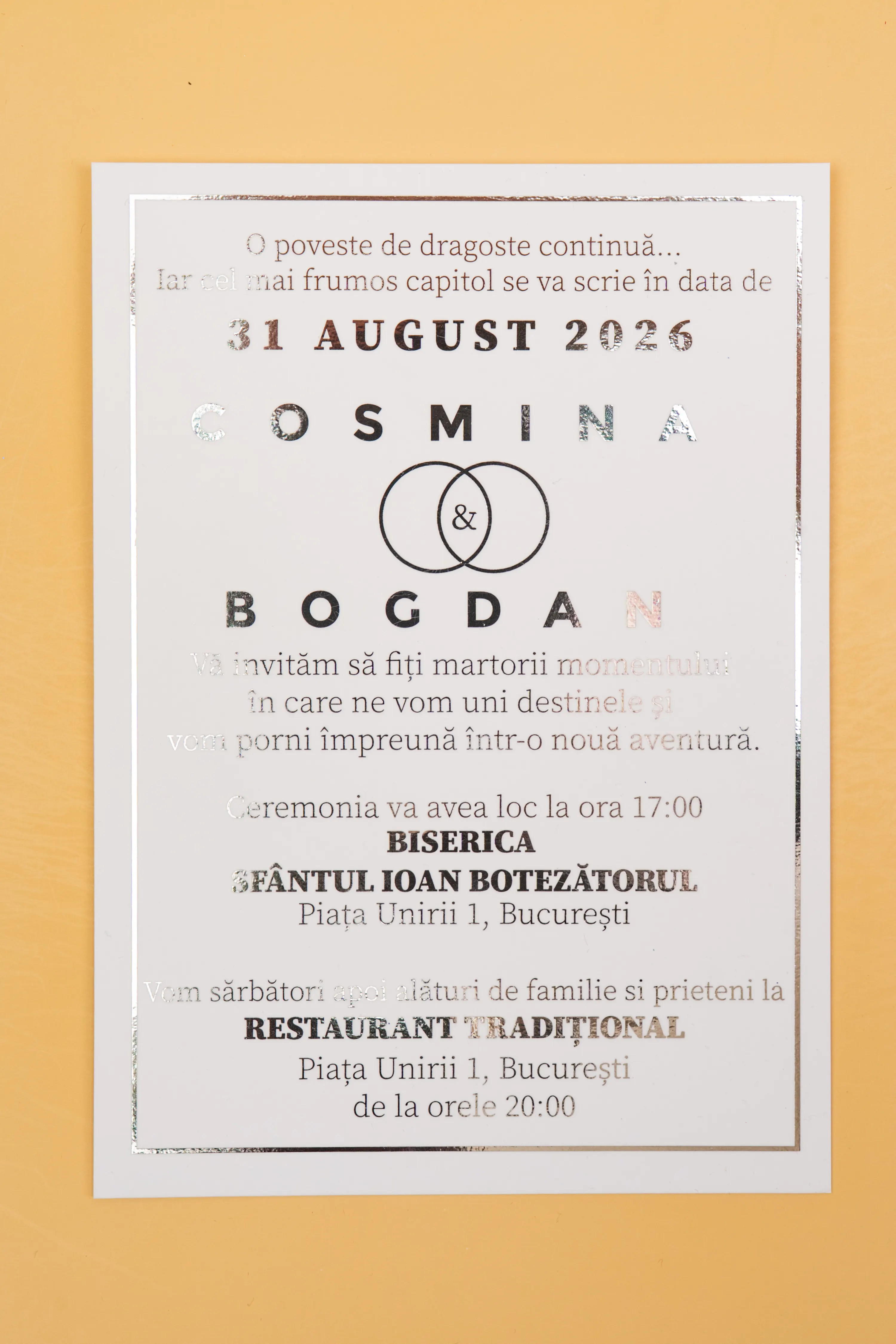 Invitatie Nunta Model 18 scris auriu, argintiu, rosu, verde, albastru [3]