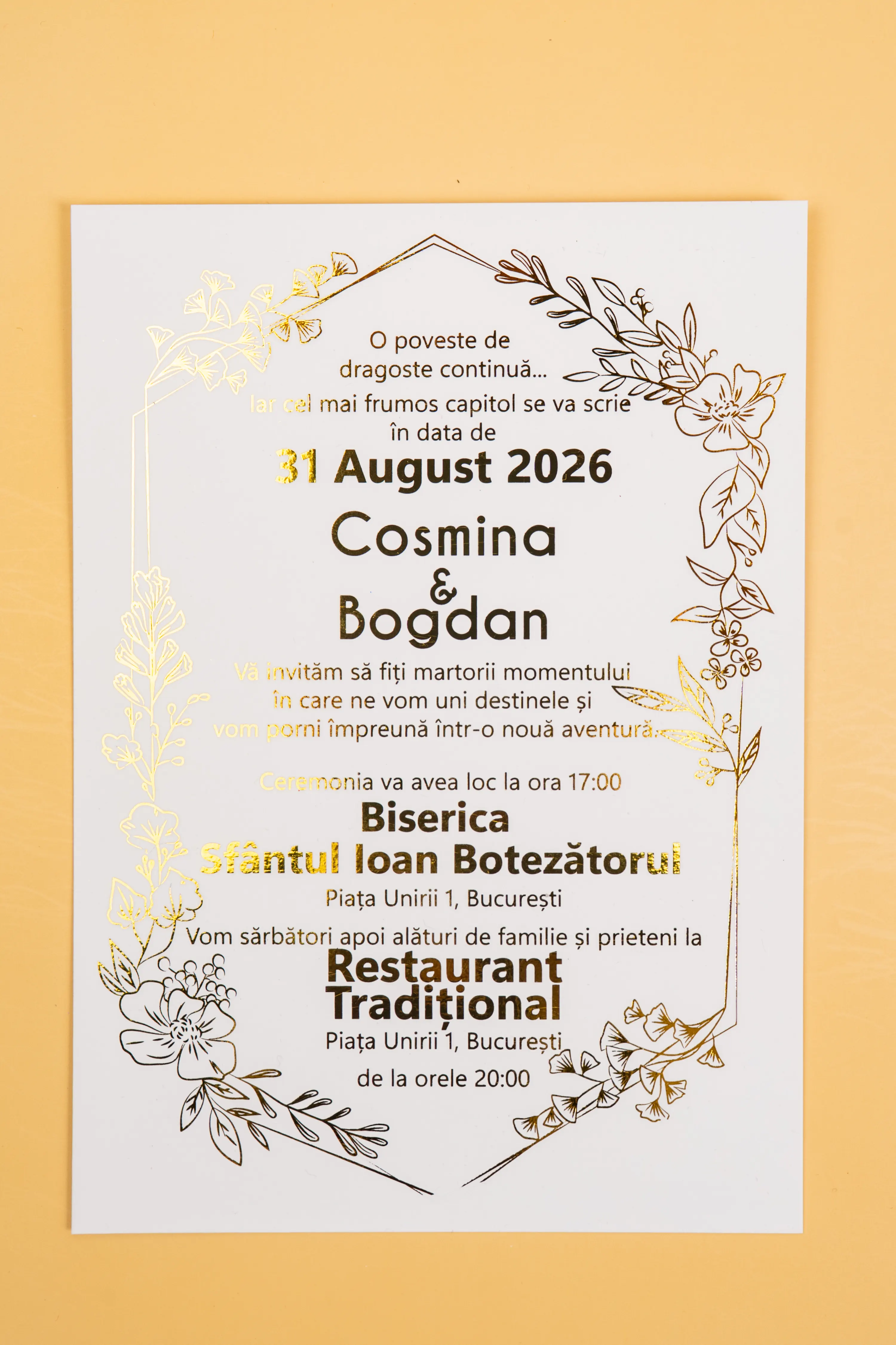 Invitatie Nunta Model 6 scris auriu, argintiu, rosu, verde, albastru [2]