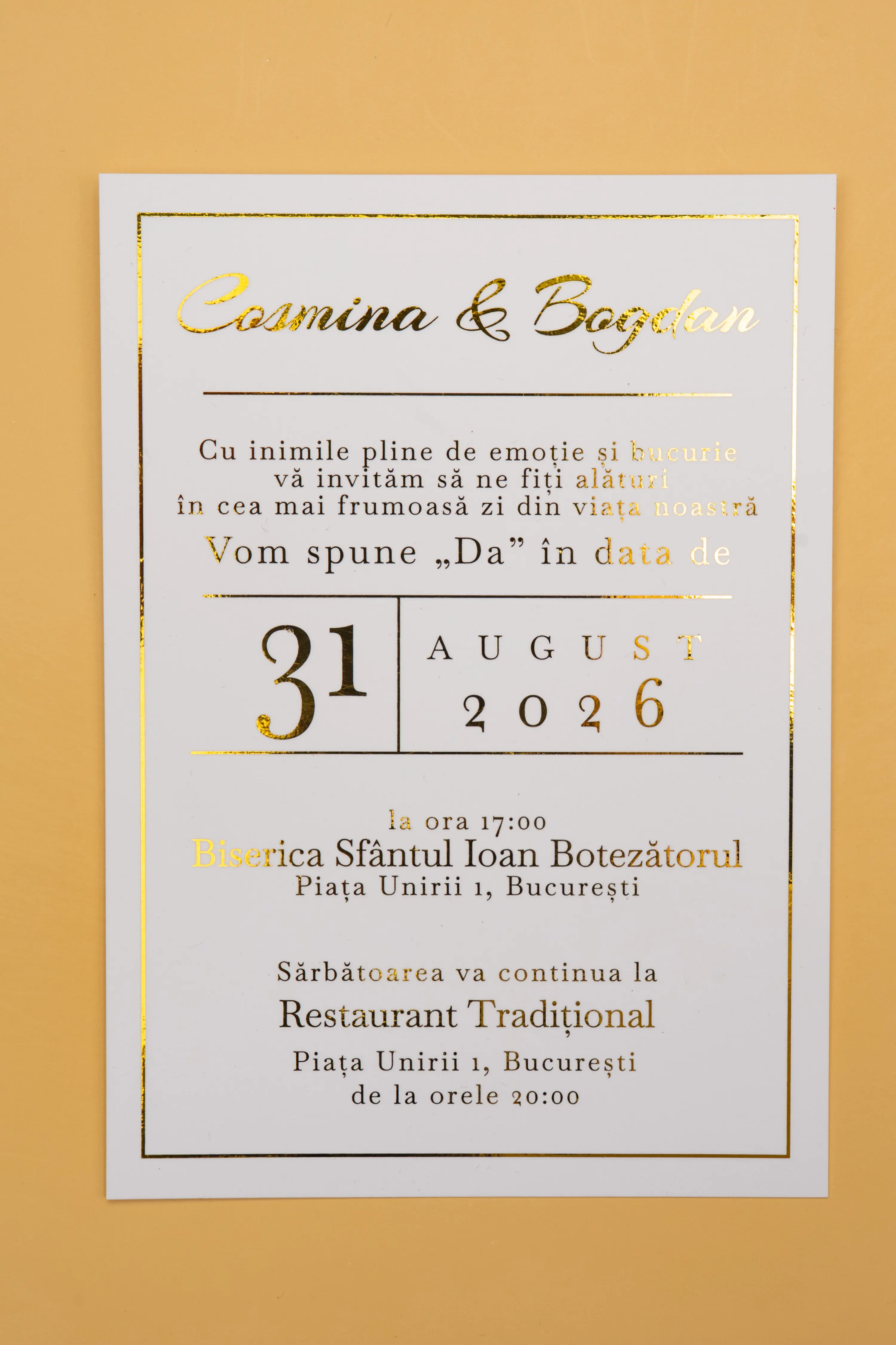 Invitatie Nunta Model 21 scris auriu, argintiu, rosu, verde, albastru [2]
