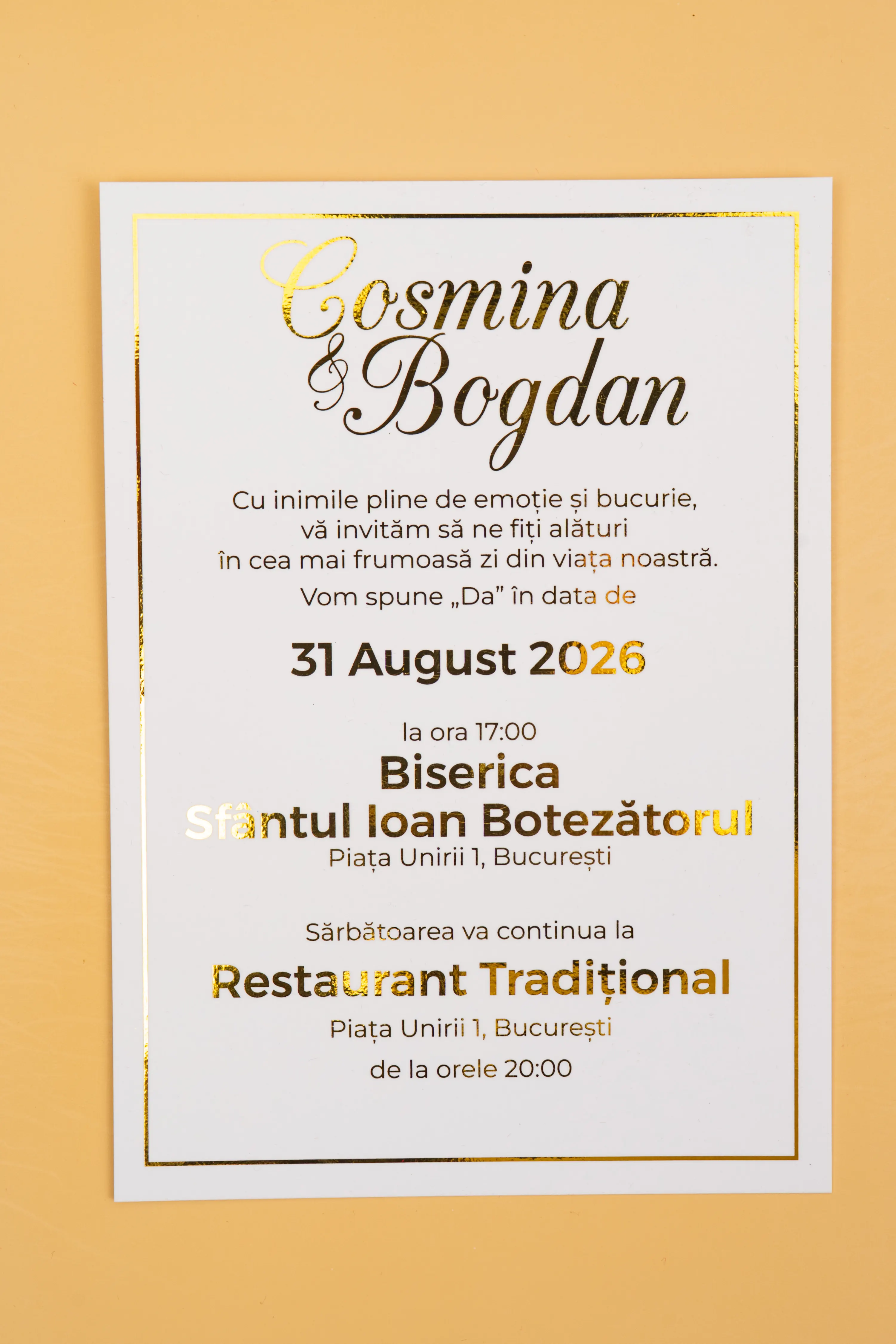 Invitatie Nunta Model 9 scris auriu, argintiu, rosu, verde, albastru [2]