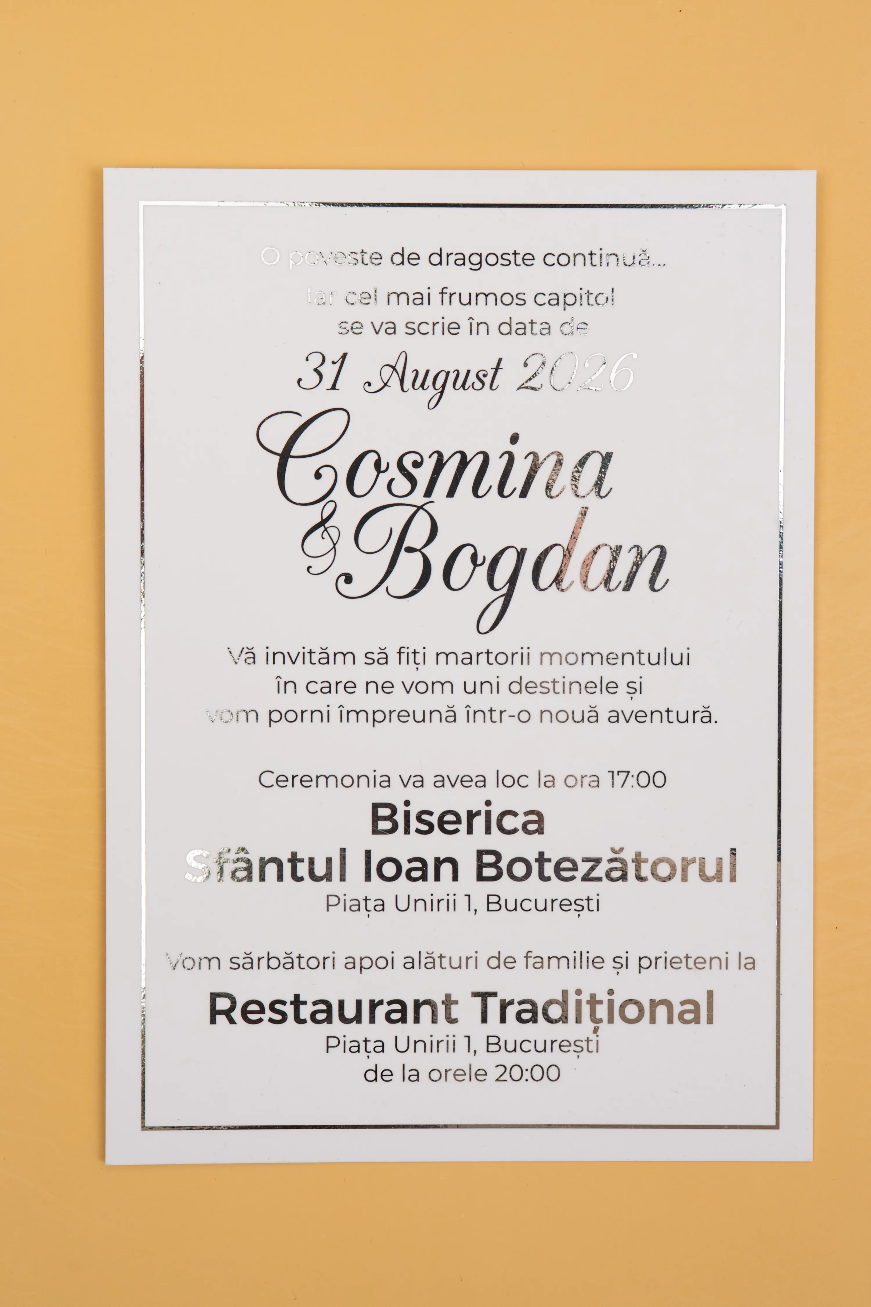Invitatie Nunta Model 10 scris auriu, argintiu, rosu, verde, albastru [3]