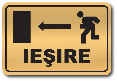 Placuta Iesire Stanga, ABS, gravat [1]