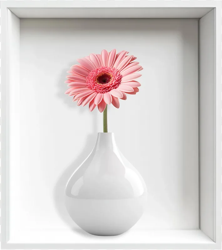 Set 3 Stickere Decorative Flori în Vaze 3D – Autocolant PVC pentru Perete 33x37 cm [9]
