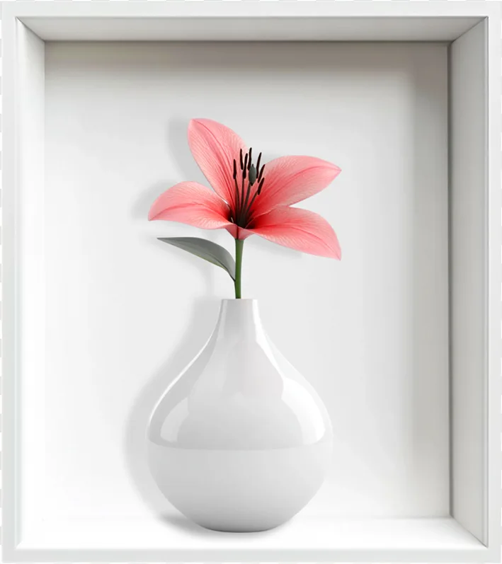 Set 3 Stickere Decorative Flori în Vaze 3D – Autocolant PVC pentru Perete 33x37 cm [11]