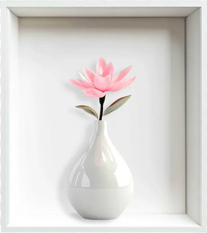 Set 3 Stickere Decorative Flori în Vaze 3D – Autocolant PVC pentru Perete 33x37 cm [10]