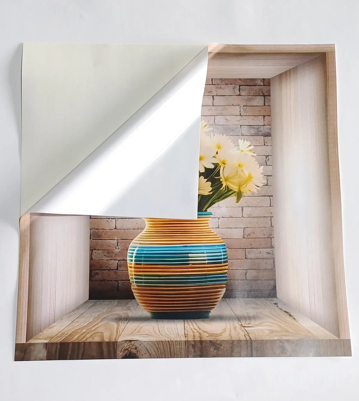 Set 3 Stickere Decorative Flori 3D – Autocolant PVC pentru Perete 30x30 cm [15]