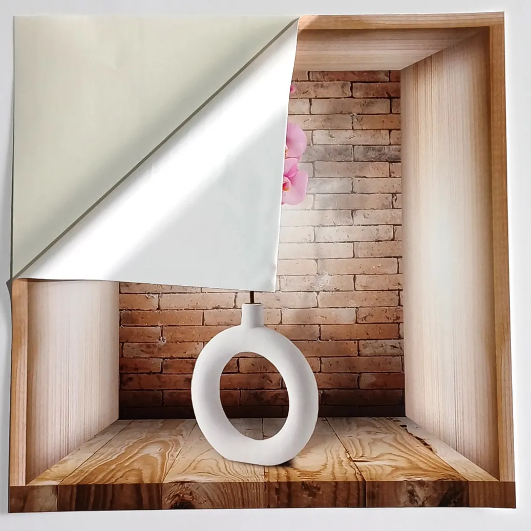 Set 3 Stickere Decorative de Perete - Orhidee Lemn, Efect 3D, 30x30 cm [11]