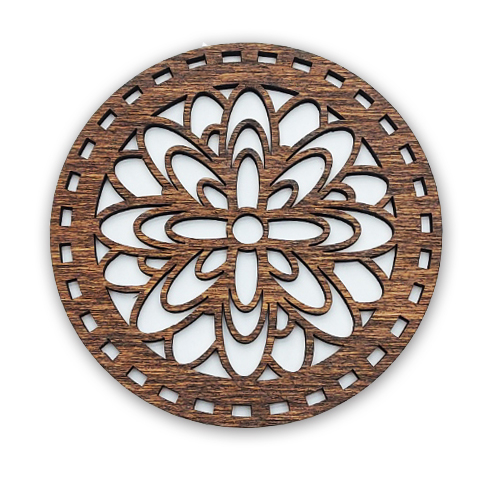 Suport / Coaster model 1 din lemn, diametru 10cm [2]