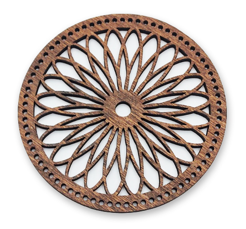 Suport / Coaster model 2 din lemn, diametru 10cm [2]