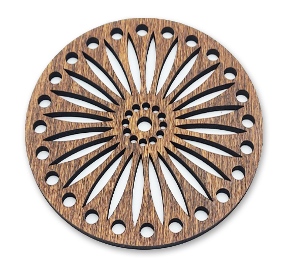 Suport / Coaster model 4 din lemn, diametru 10cm [2]