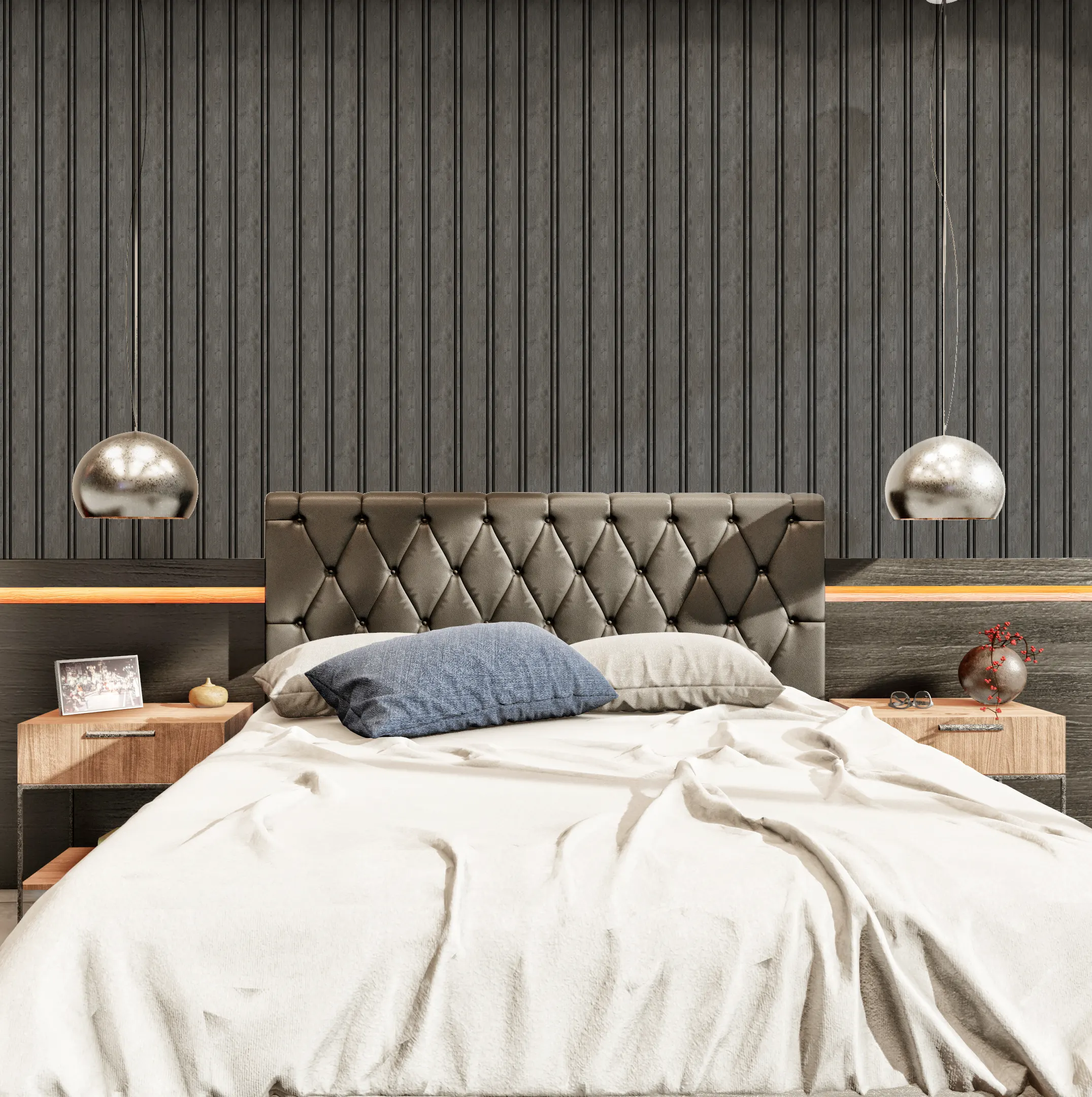 Autocolant PVC Lemn Gri Închis 3D – Autoadeziv 50x300 cm [3]