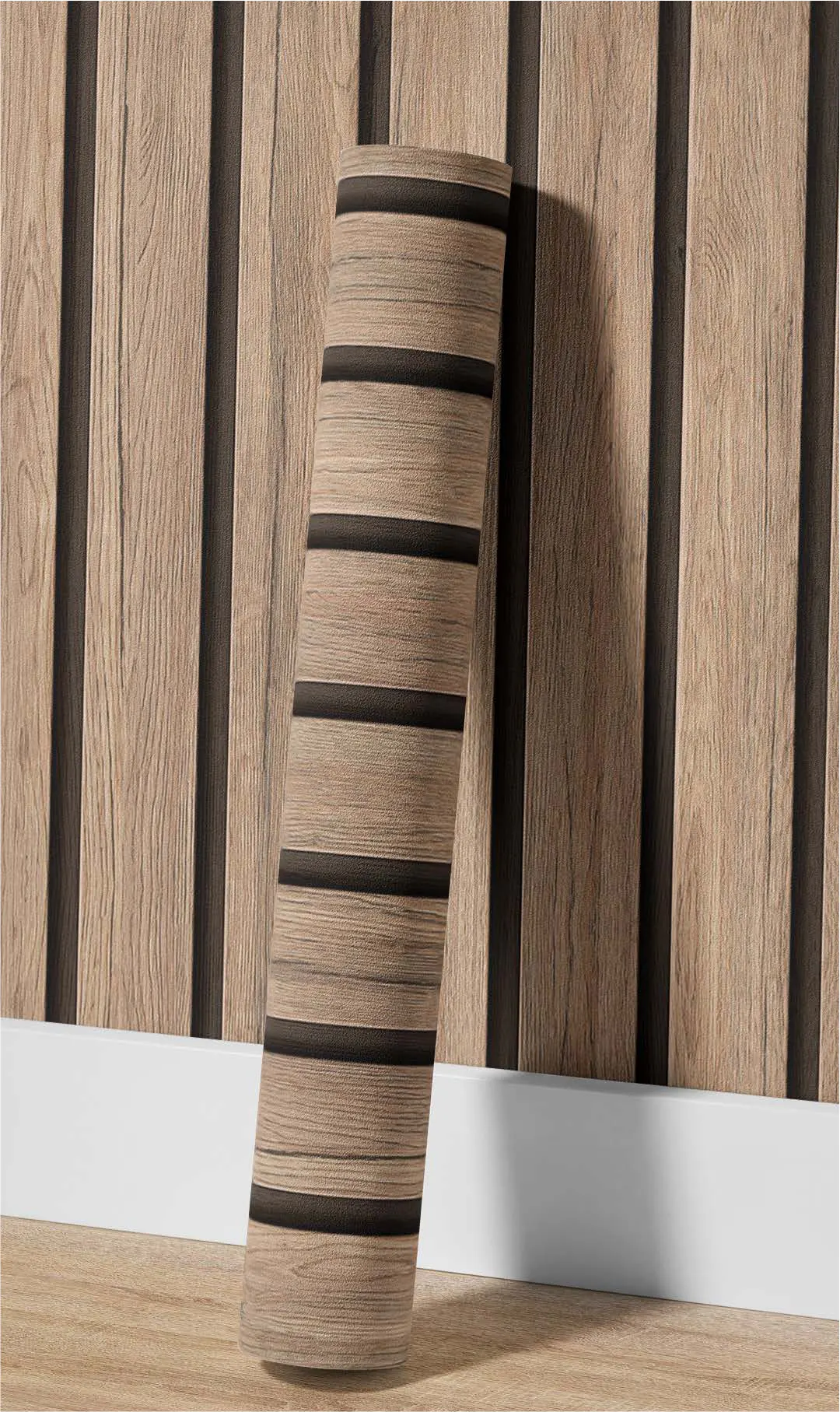 Stickere Decorative - Autocolant PVC Riflaj Rustic 3D – Autoadeziv 50x300 cm