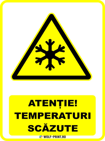 Indicatoare de Avertizare - Indicator Temperaturi scazute