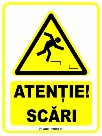 Indicatoare de Avertizare - Indicator Atentie Scari