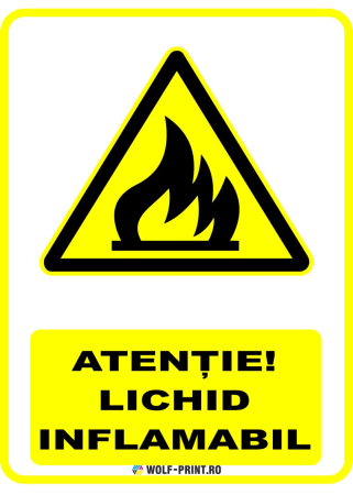Indicatoare de Avertizare - Indicator Lichid inflamabil