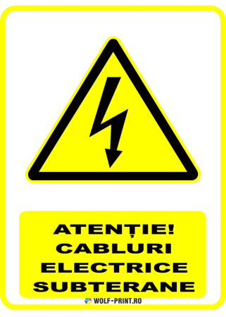 Indicatoare de Avertizare - Indicator Cabluri electrice subterane