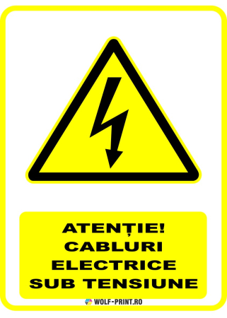 Indicatoare de Avertizare - Indicator Cabluri electrice sub tensiune