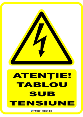 Indicatoare de Avertizare - Indicator Tablou sub tensiune