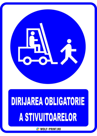 Indicatoare de Obligativitate - Indicator Dirijarea obligatorie a stivuitoarelor