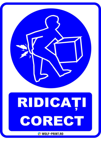 Indicatoare de Obligativitate - Indicator Ridicati corect