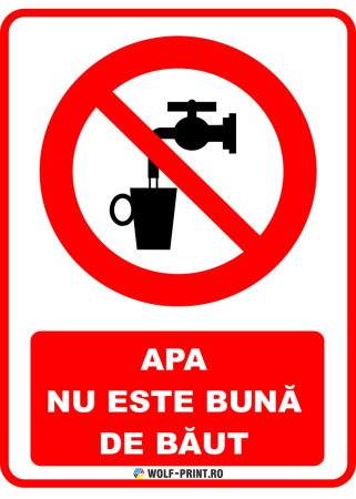 Indicatoare de Interzicere - Indicator Apa nepotabila