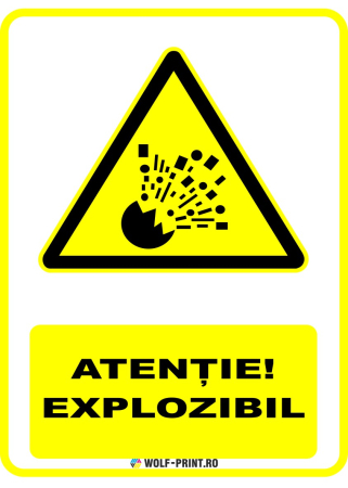 Indicatoare de Avertizare - Indicator Explozibil