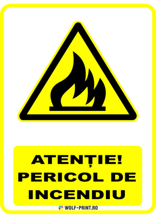 Indicatoare de Avertizare - Indicator Pericol de incendiu