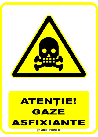 Indicatoare de Avertizare - Indicator Gaze asfixiante
