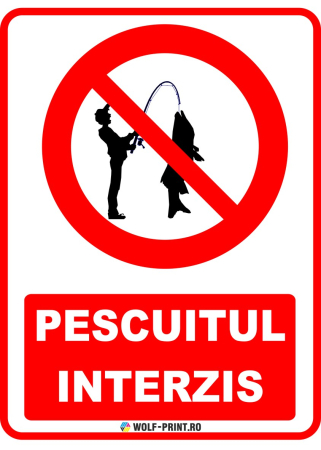 Indicatoare de Interzicere - Indicator Pescuitul interzis