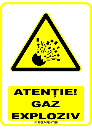 Indicatoare de Avertizare - Indicator Gaz exploziv