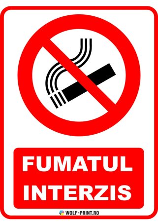 Indicatoare de Interzicere - Indicator Fumatul interzis