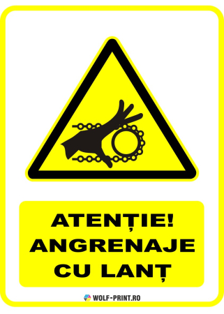 Indicatoare de Avertizare - Indicator Angrenaje cu lant