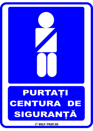 Indicatoare de Obligativitate - Indicator Purtati centura de siguranta