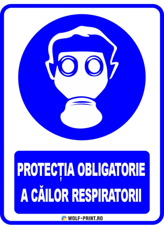 Indicatoare de Obligativitate - Indicator Protectia obligatorie a cailor respiratorii