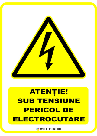 Indicatoare de Avertizare - Indicator Tensiune Pericol de electrocutare