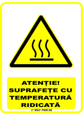 Indicatoare de Avertizare - Indicator Suprafete cu temperatura ridicata