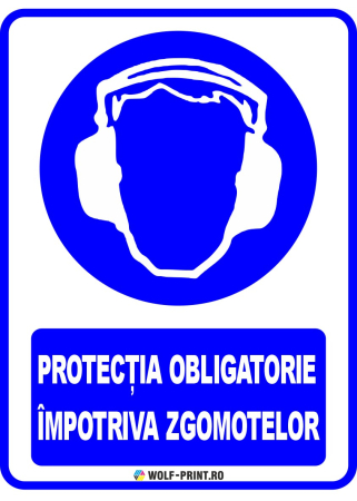 Indicatoare de Obligativitate - Indicator Protectia obligatorie impotriva zgomotelor