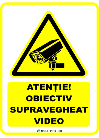 Indicatoare de Avertizare - Indicator Obiectiv supravegheat video